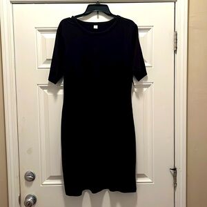 Old Navy Black Crew Neck T-Shirt Dress